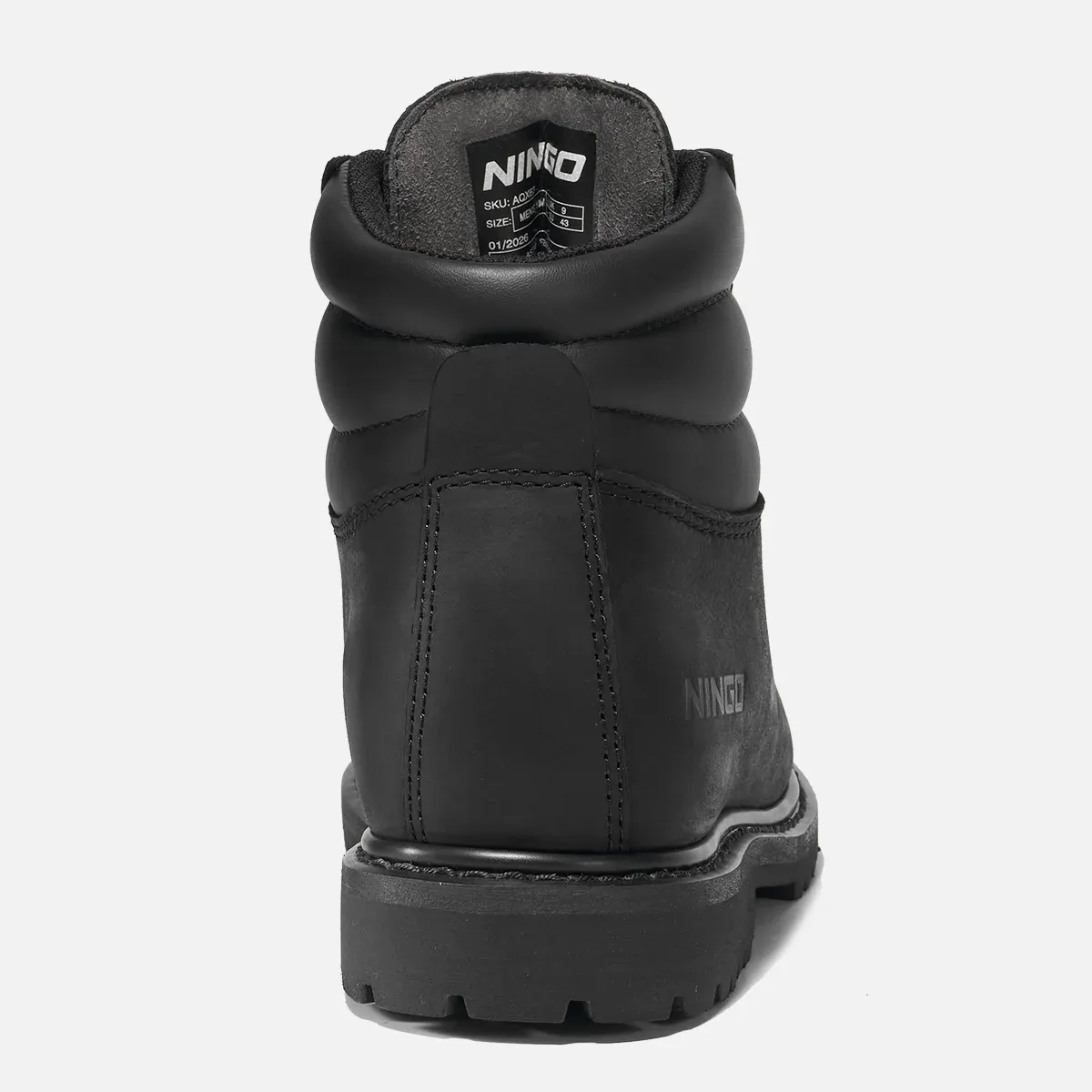 Men's RuggedWay Steel Toe Work Boots Black image5