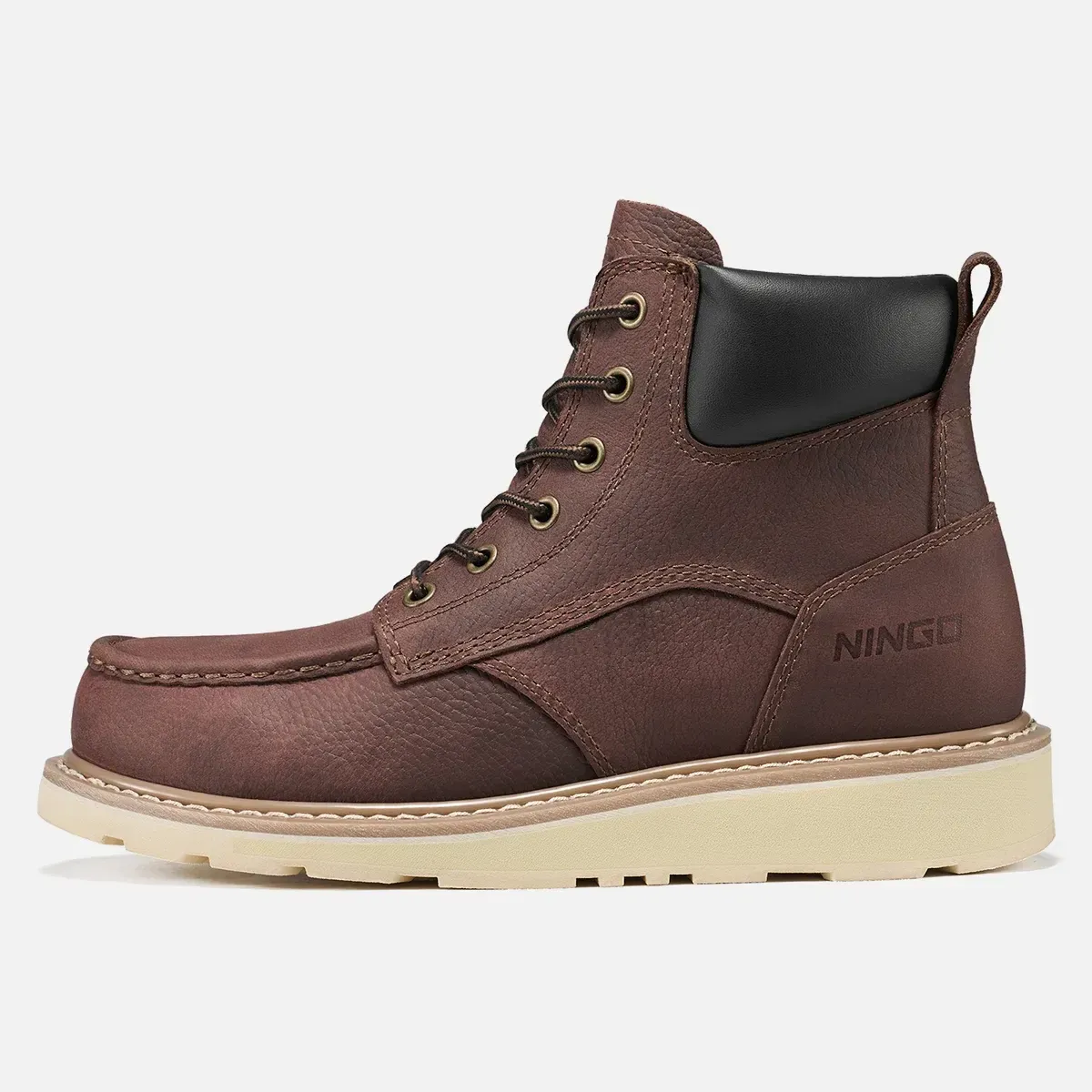 Men's Foundry Moc Toe Safety Work Boots Brown image2