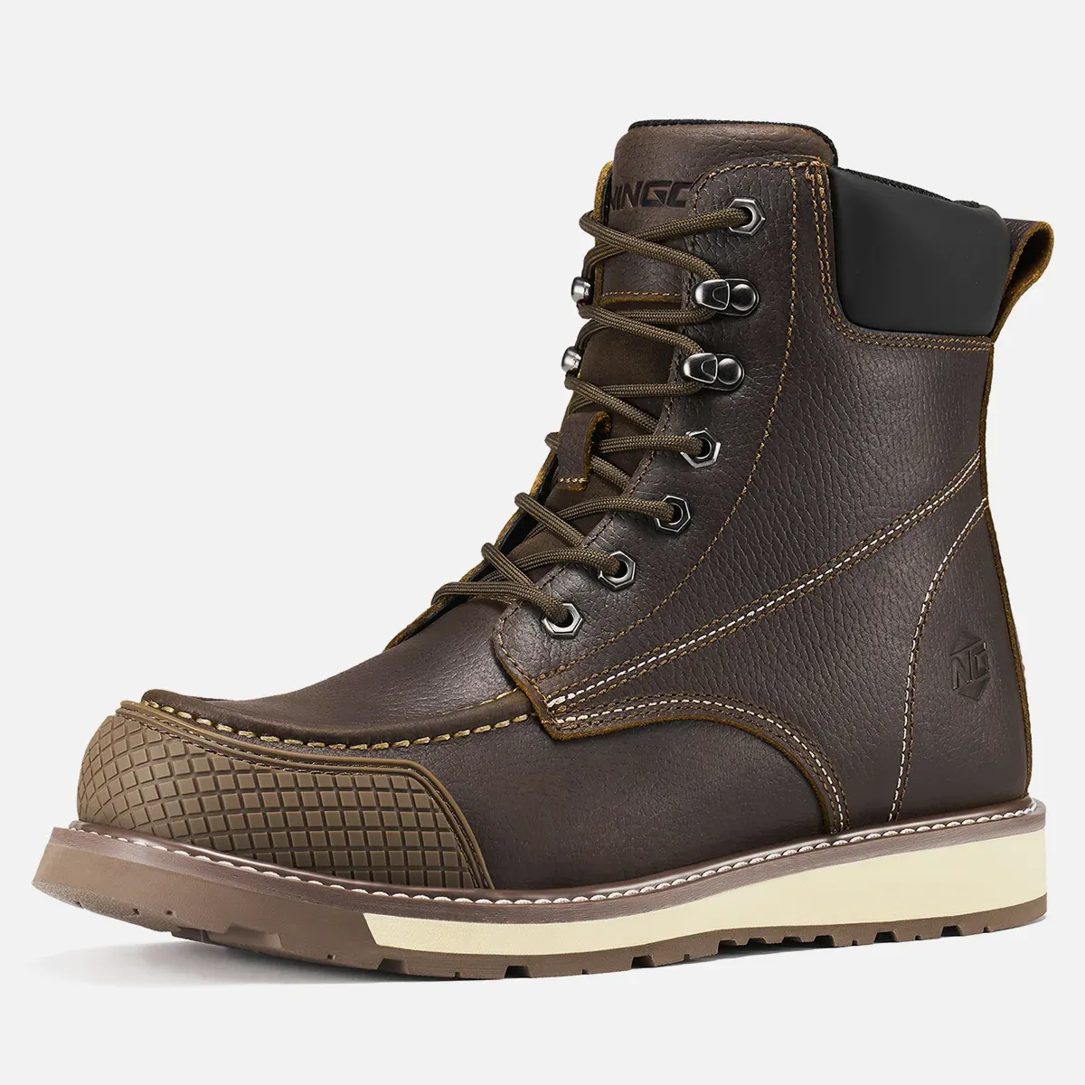 Men's RangeMaster Steel Toe Wedge Boots Dark Brown image2