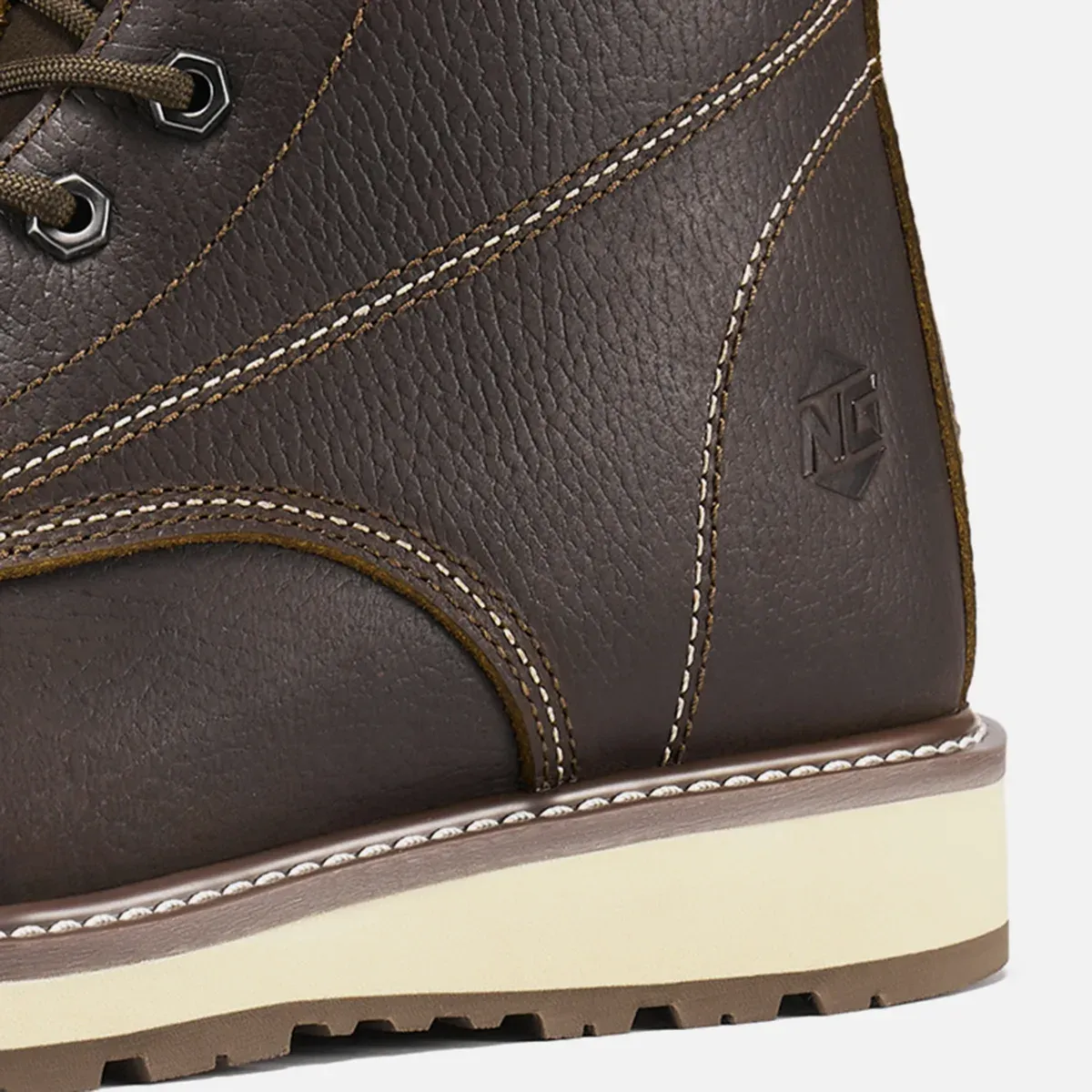 Men's RangeMaster Steel Toe Wedge Boots Dark Brown image6