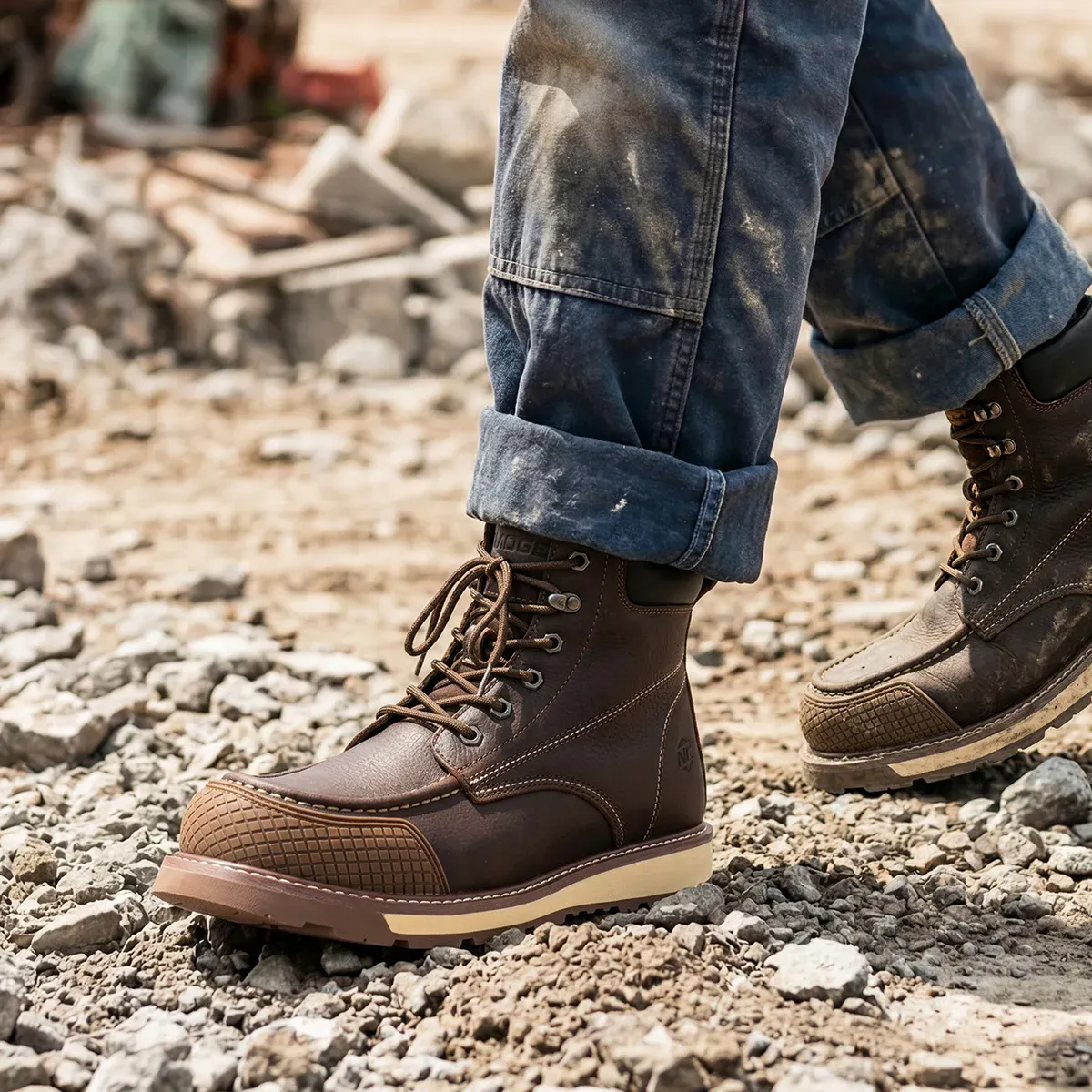 Men's RangeMaster Steel Toe Wedge Boots Dark Brown image8