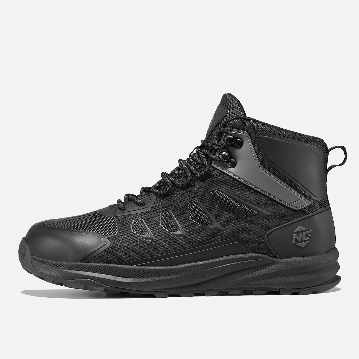 Men's TrueGrip Waterproof Steel Toe Work Shoes Black image2
