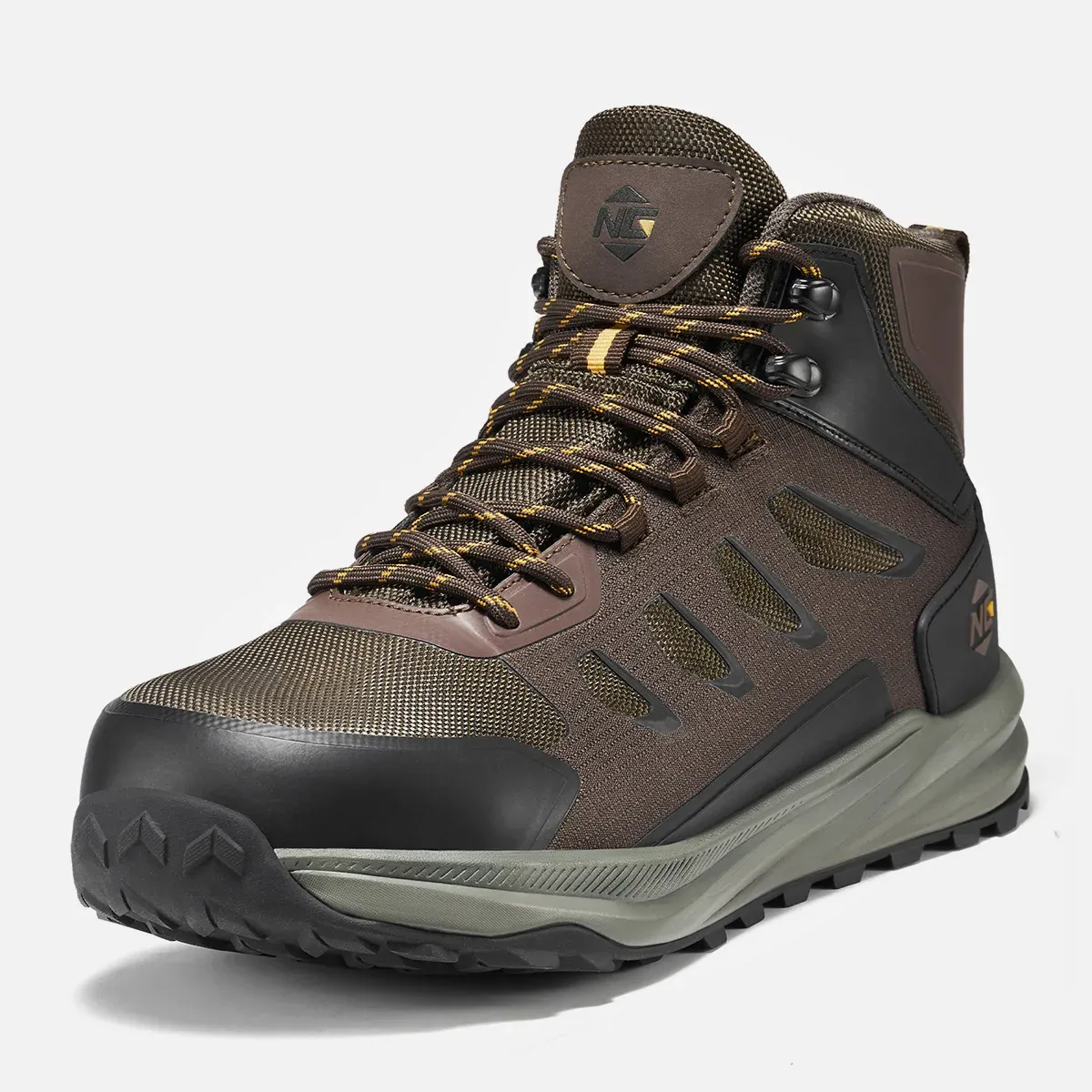 Men's TrueGrip Waterproof Steel Toe Work Shoes Brown image1 Men's TrueGrip Waterproof Steel Toe Work Shoes Brown image1