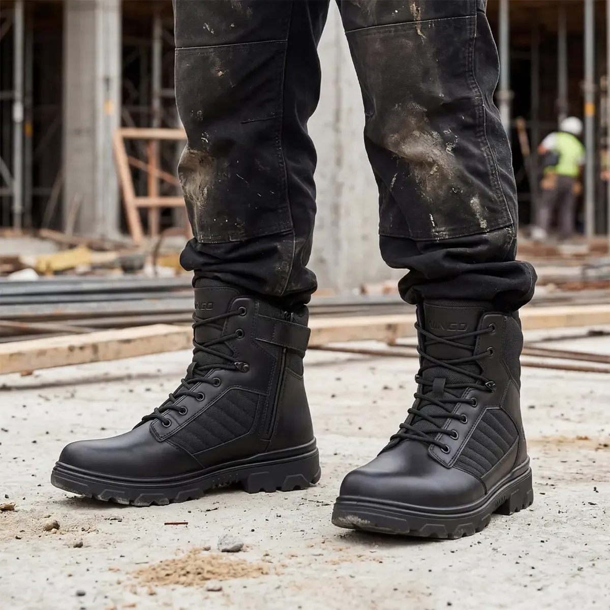 Men's Velocity Zip Steel Toe Work Boots Black image7 Men's Velocity Zip Steel Toe Work Boots Black image7