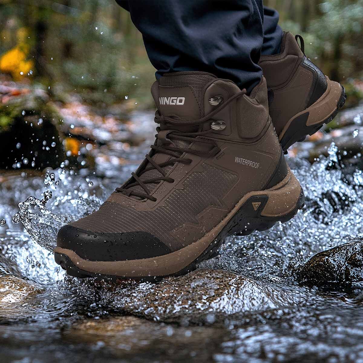 Men's Waterproof Hiking Boots Brown image6