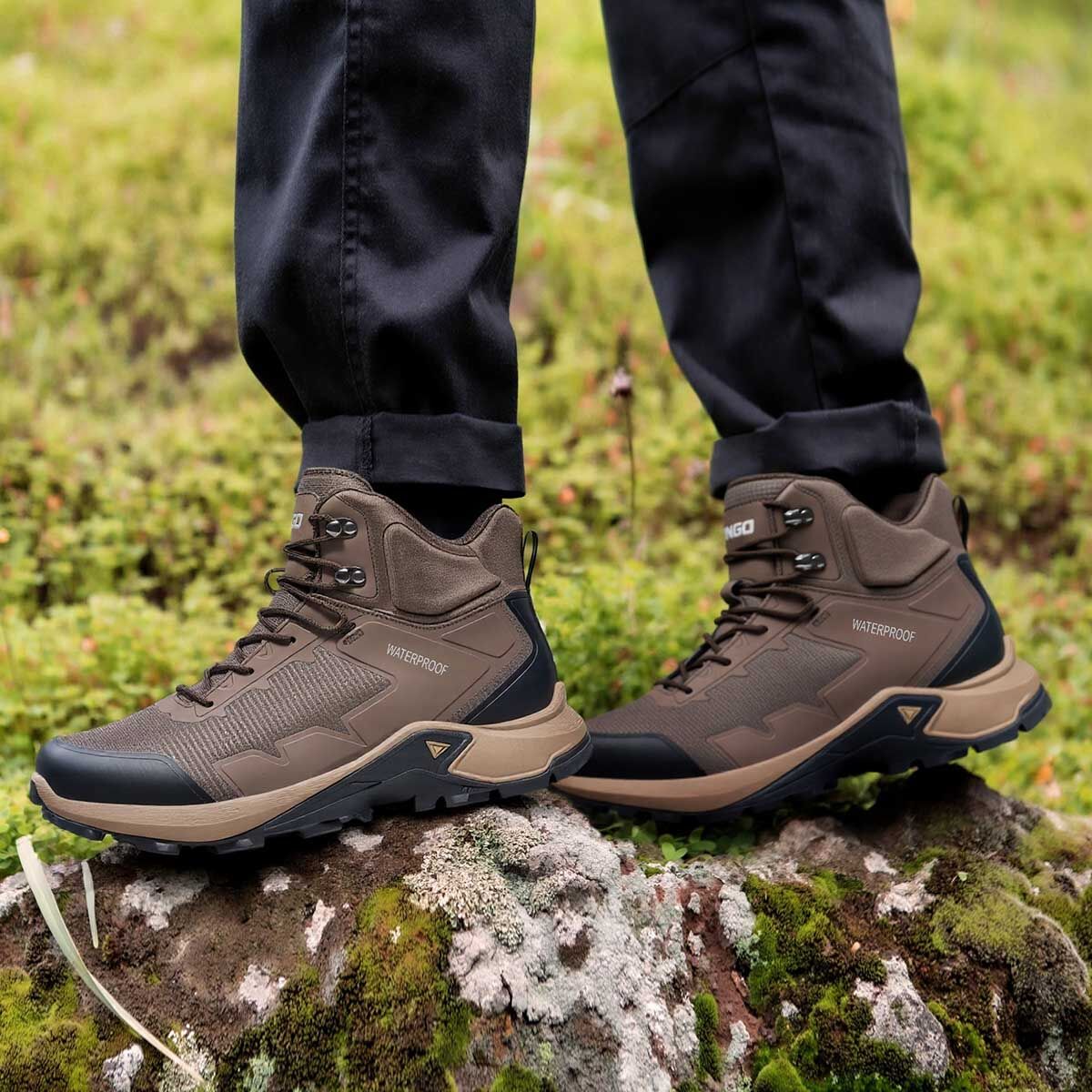 Men's Waterproof Hiking Boots Brown image7