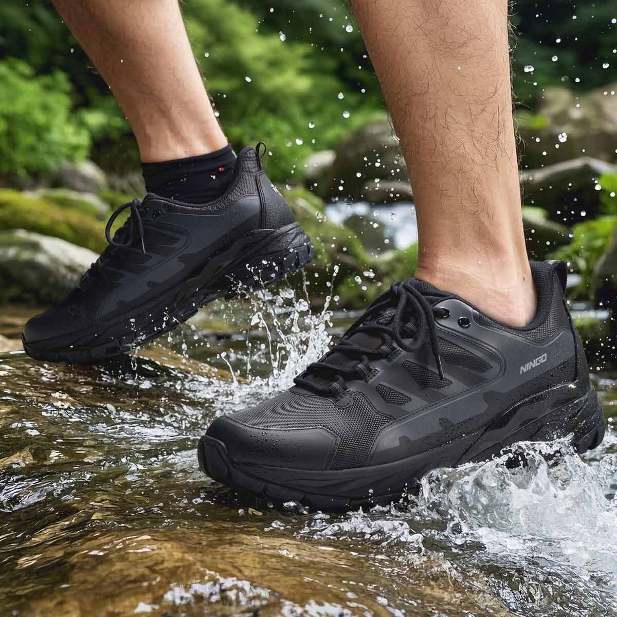 Men's Waterproof Hiking Shoes Black image9