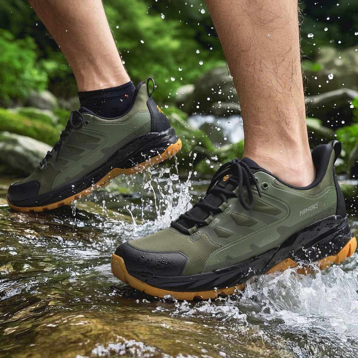 Men's Waterproof Hiking Shoes Green image9