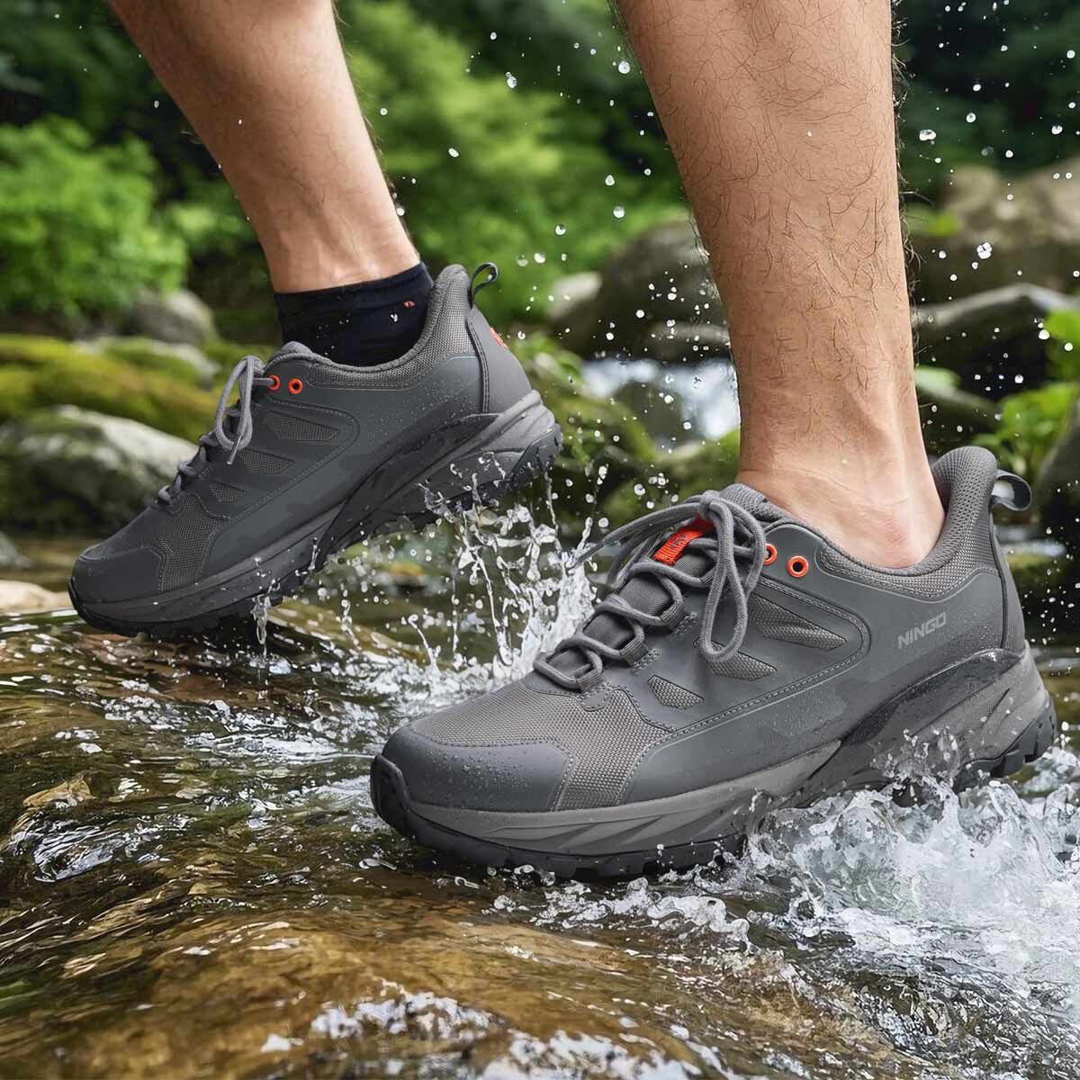 Men's Waterproof Hiking Shoes Grey image9