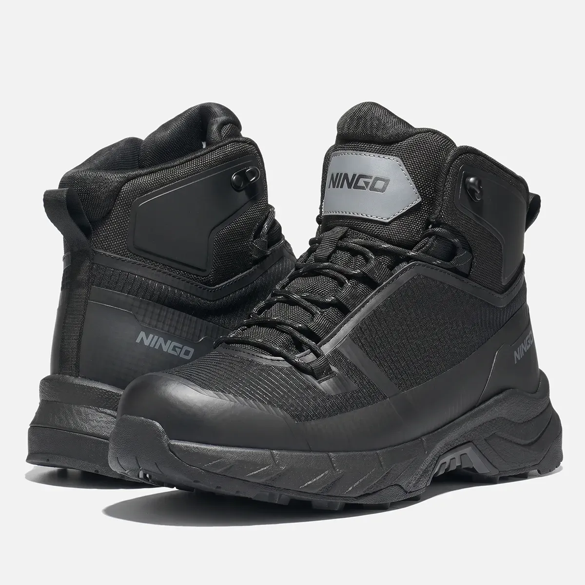 Men's CloudStride Waterproof Hiking Shoes Black image6