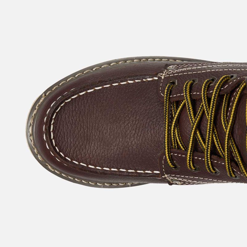 Men's Moc Toe Safety Boots Brown image3 Men's Moc Toe Safety Boots Brown image3