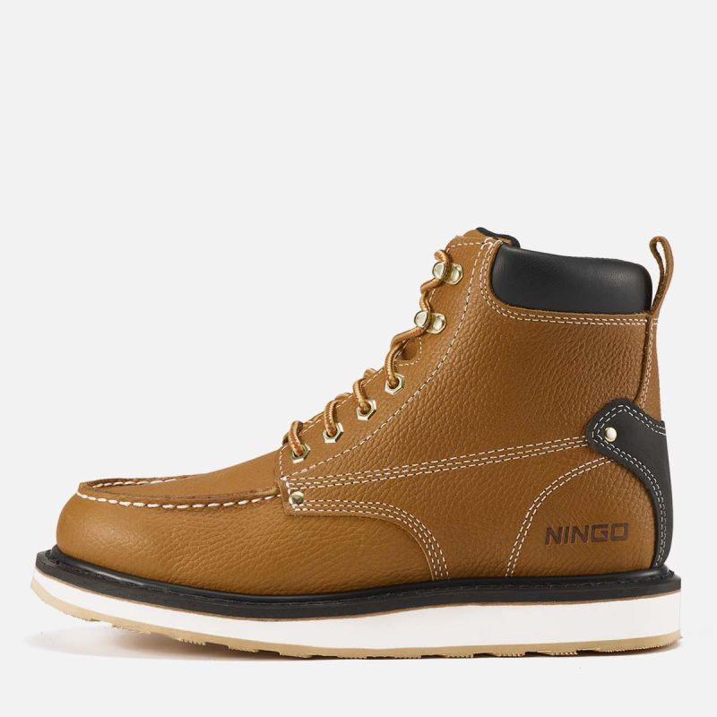 Men's Moc Toe Safety Boots Yellow image2 Men's Moc Toe Safety Boots Yellow image2
