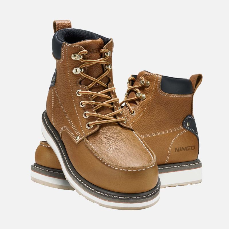 Men's Moc Toe Safety Boots Yellow image7 Men's Moc Toe Safety Boots Yellow image7