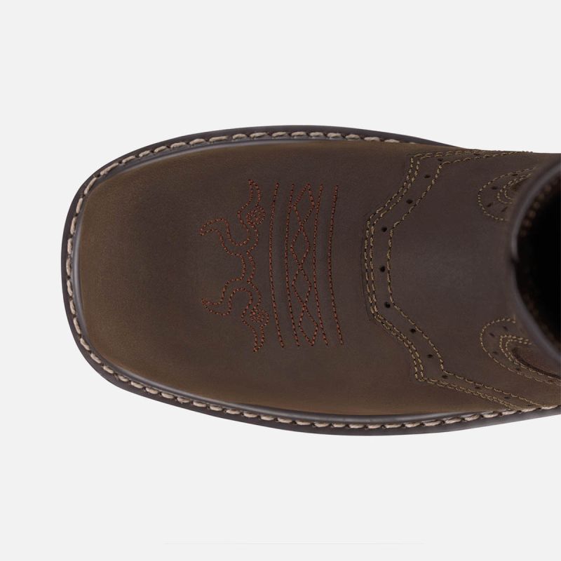Men's Steel Toe Western Work Boots Brown image3 Men's Steel Toe Western Work Boots Brown image3