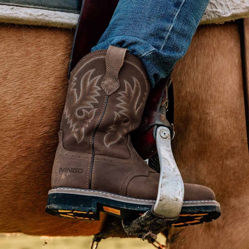 Men's Steel Toe Western Work Boots Brown image9 Men's Steel Toe Western Work Boots Brown image9