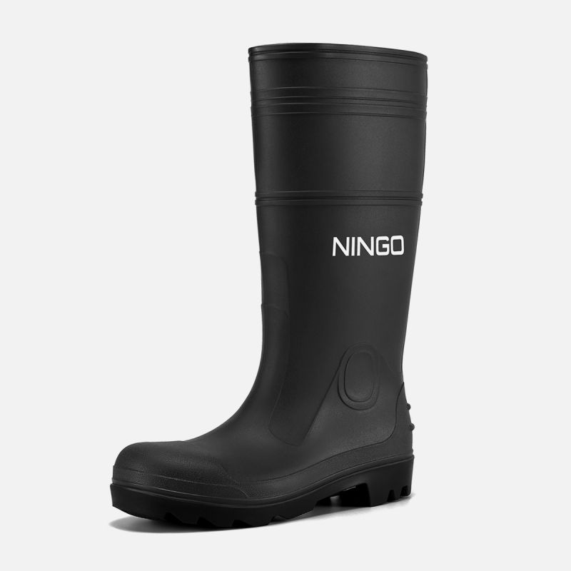 Men's Steel Toe Rain Boots Black image1 Men's Steel Toe Rain Boots Black image1