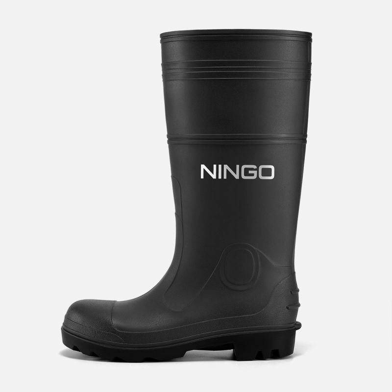 Men's Steel Toe Rain Boots Black image2 Men's Steel Toe Rain Boots Black image2