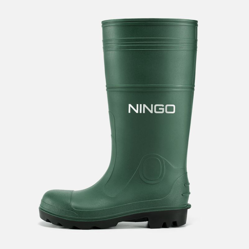 Men's Steel Toe Rain Boots Green image2 Men's Steel Toe Rain Boots Green image2