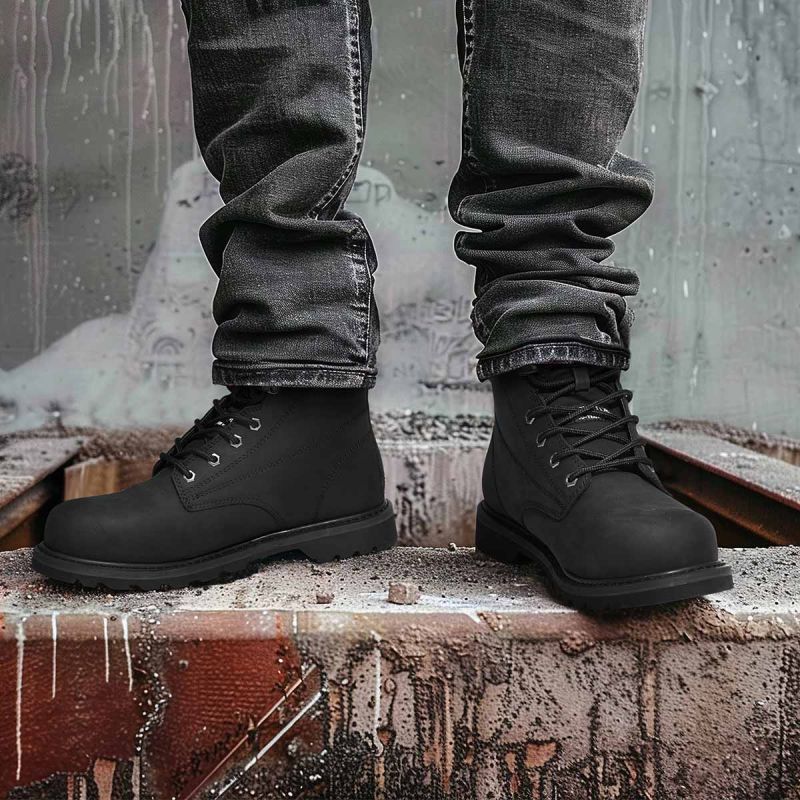 Men's TitanGuard Leather Martin Boots Black image8 Men's TitanGuard Leather Martin Boots Black image8