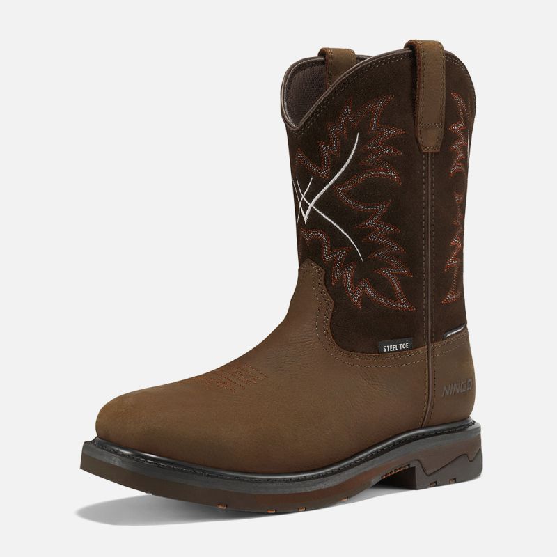 Men's Western Waterproof Steel Toe Boots image1 Men's Western Waterproof Steel Toe Boots image1