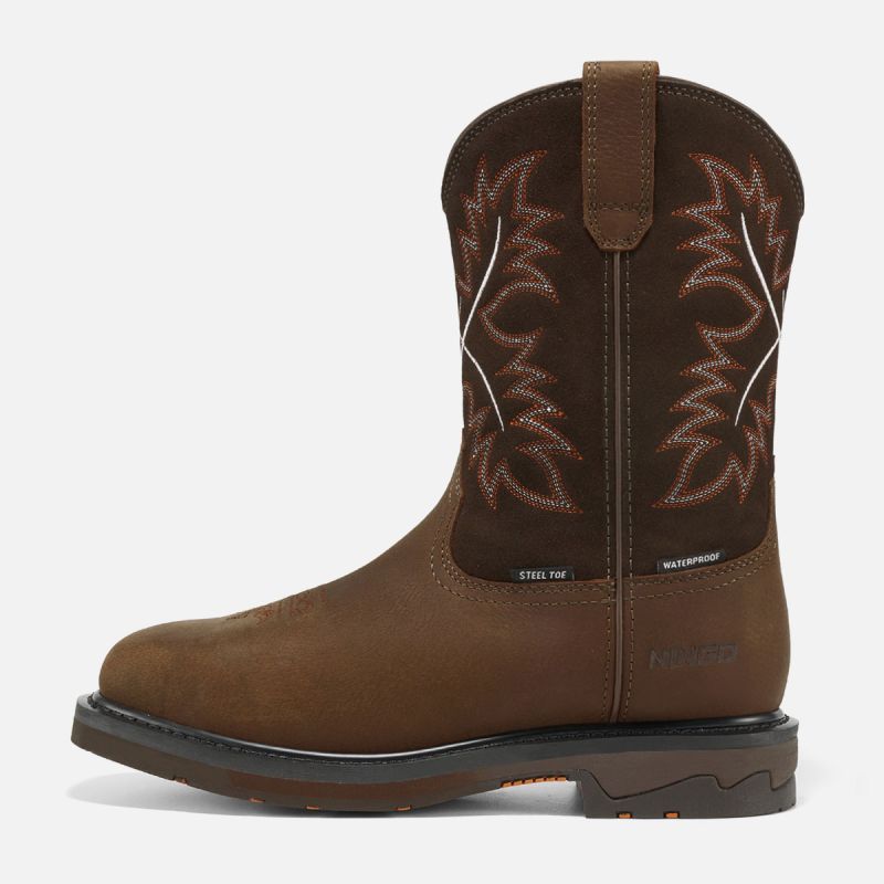 Men's Western Waterproof Steel Toe Boots image2 Men's Western Waterproof Steel Toe Boots image2