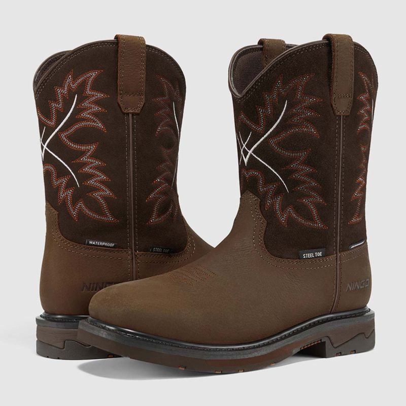 Men's Western Waterproof Steel Toe Boots image7 Men's Western Waterproof Steel Toe Boots image7