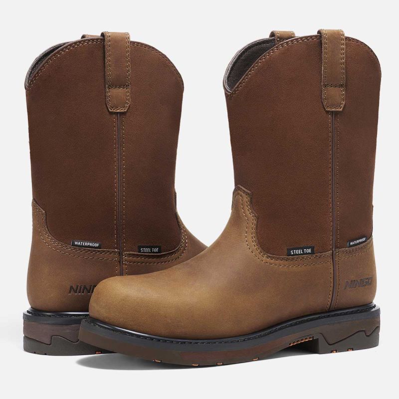Men's Wellington Safety Boots Camel image7