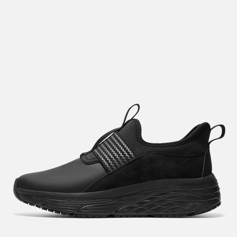 Men's Slip-on Waterproof Work Shoes Black image2 Men's Slip-on Waterproof Work Shoes Black image2
