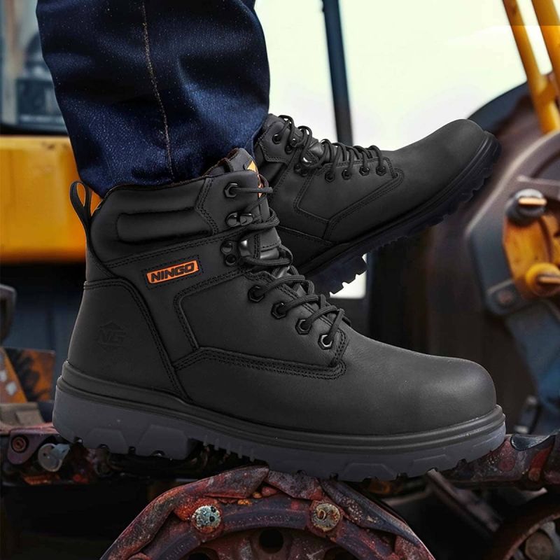 Men's TitanGuard Leather Safety Boots Black image15 Men's TitanGuard Leather Safety Boots Black image15