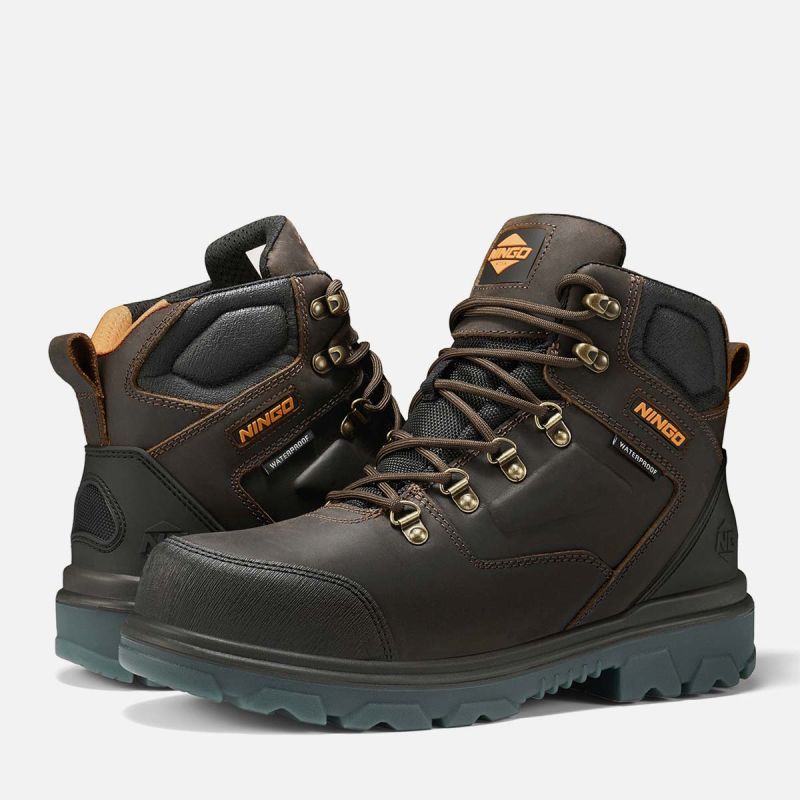 Men's TitanGuard Steel Toe Safety Boots Brown image7