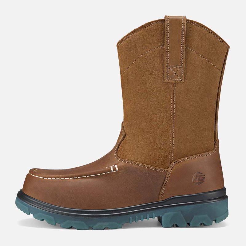 Men's Moc Toe Wellington Boots Camel image2 Men's Moc Toe Wellington Boots Camel image2
