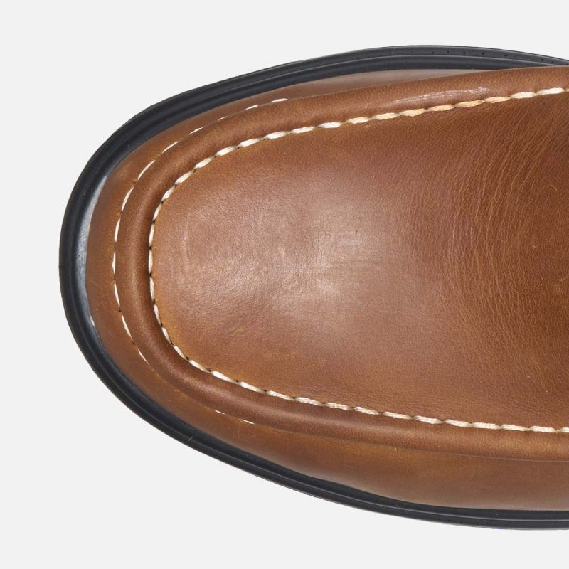 Men's Moc Toe Wellington Boots Camel image3 Men's Moc Toe Wellington Boots Camel image3