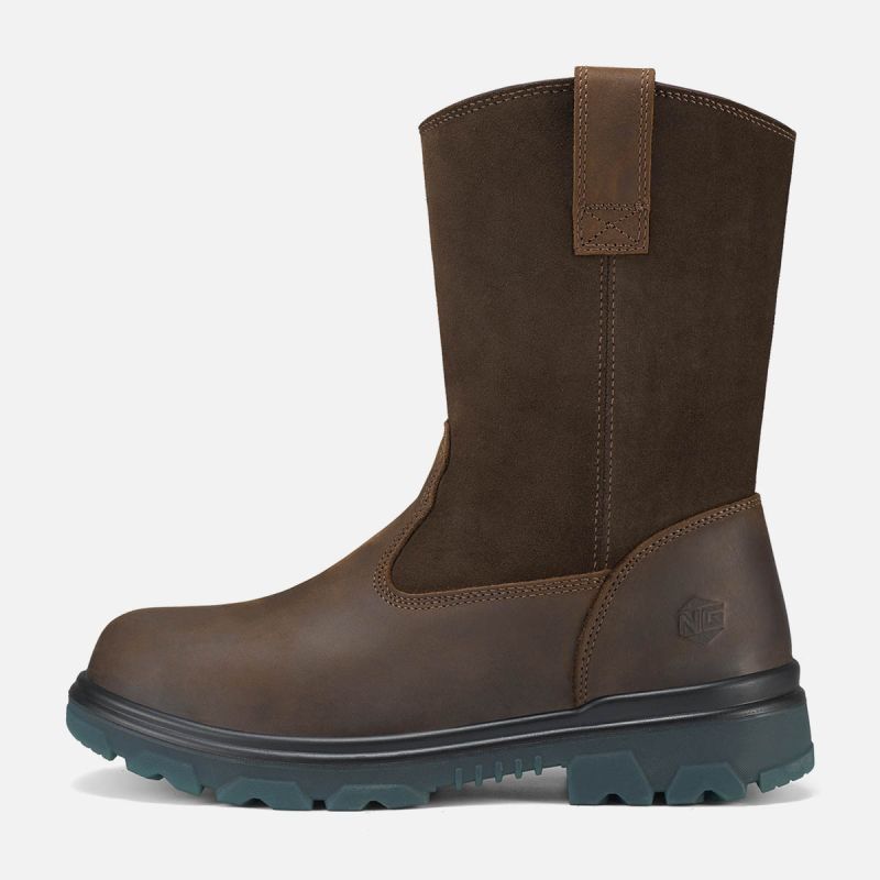 Men's HeritageForge Wellington Safety Boots Brown image2