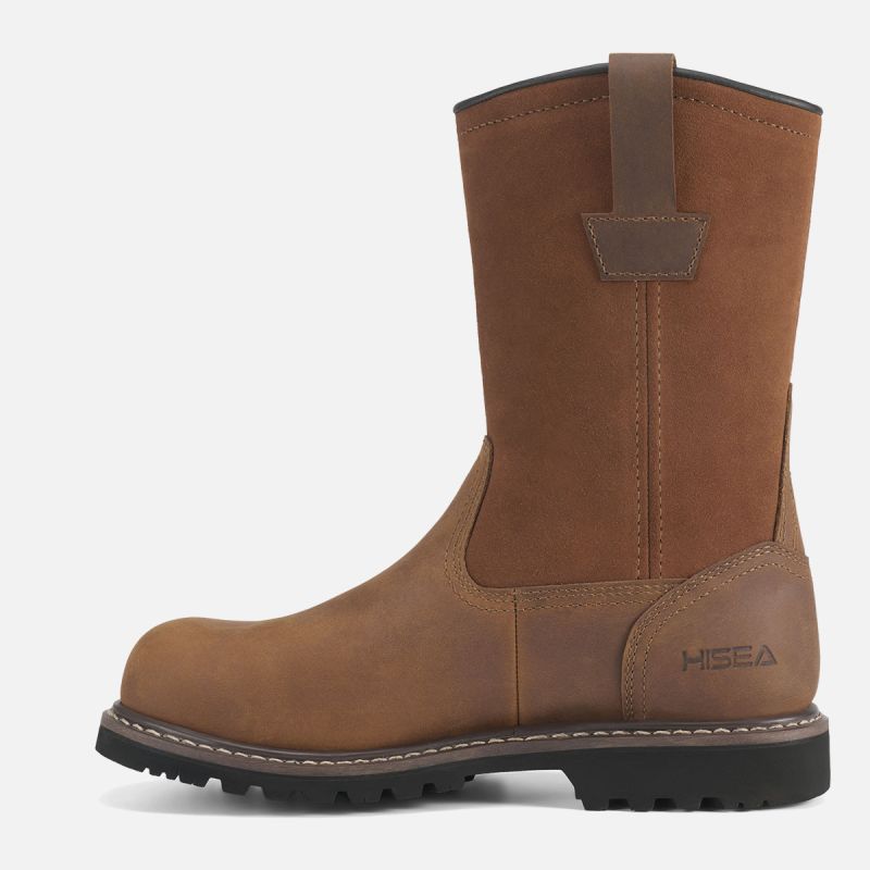 Men's Waterproof Wellington Work Boots Camel image2 Men's Waterproof Wellington Work Boots Camel image2