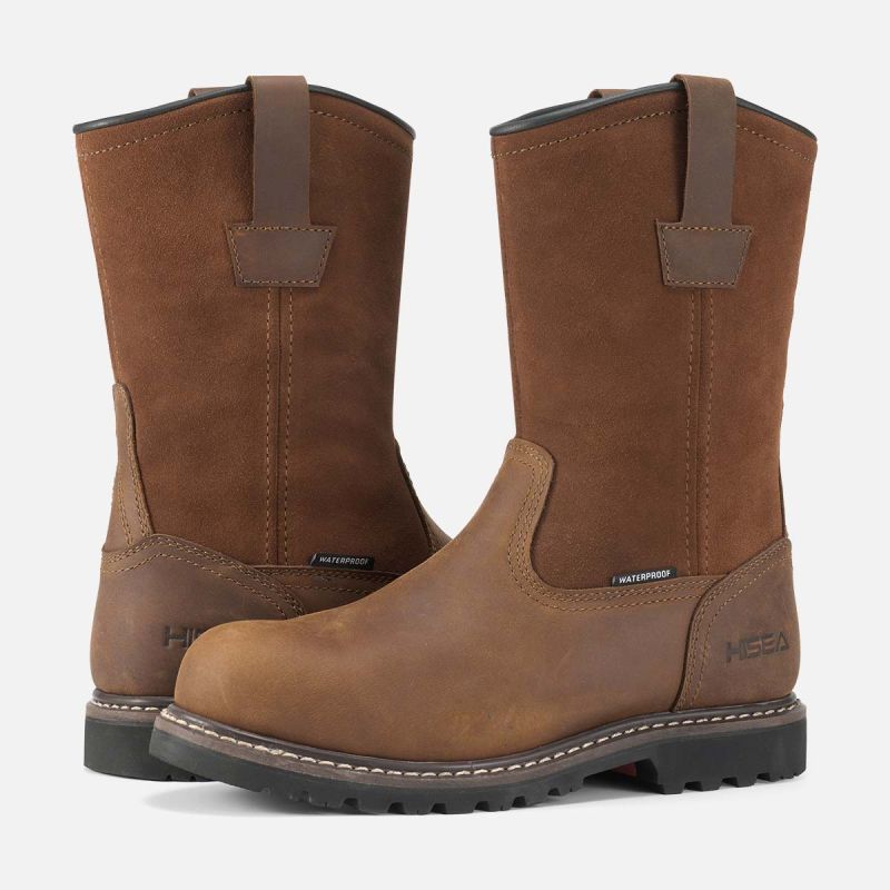Men's Waterproof Wellington Work Boots Camel image7 Men's Waterproof Wellington Work Boots Camel image7