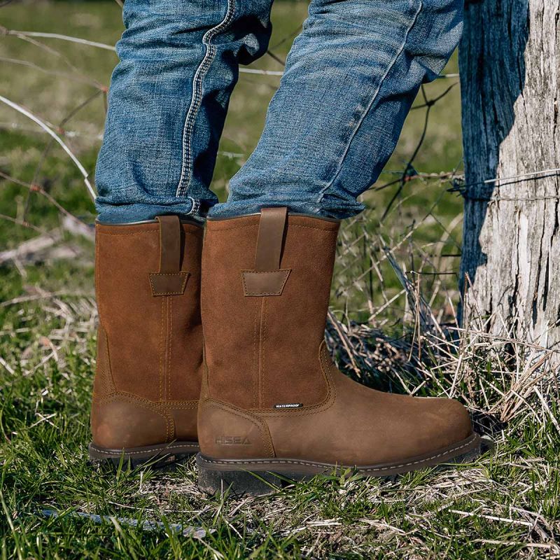Men's Waterproof Wellington Work Boots Camel image8 Men's Waterproof Wellington Work Boots Camel image8
