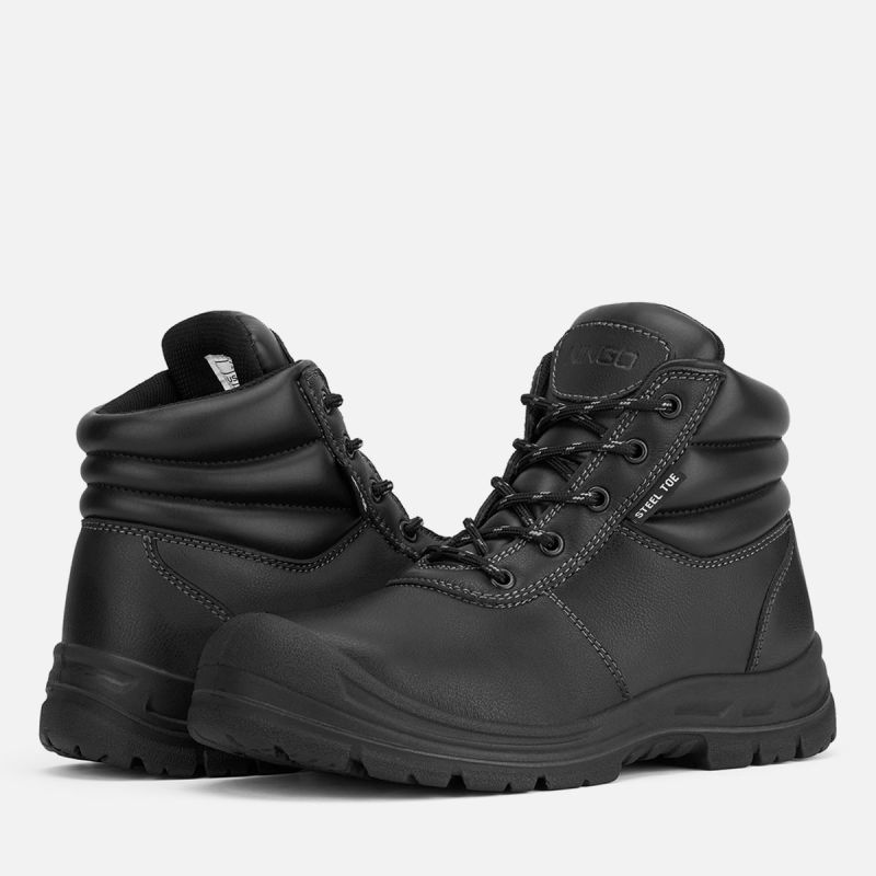Men's Steel Toe Work Boots Black image7 Men's Steel Toe Work Boots Black image7