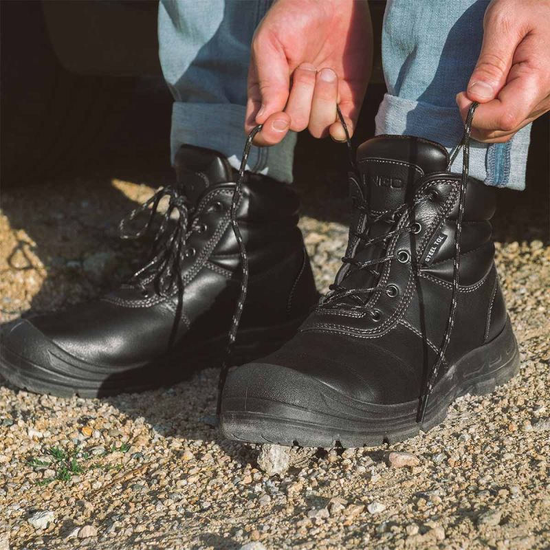 Men's Steel Toe Work Boots Black image9 Men's Steel Toe Work Boots Black image9